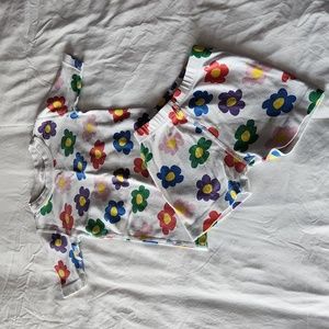 Hanna Andersson white flowers pajamas